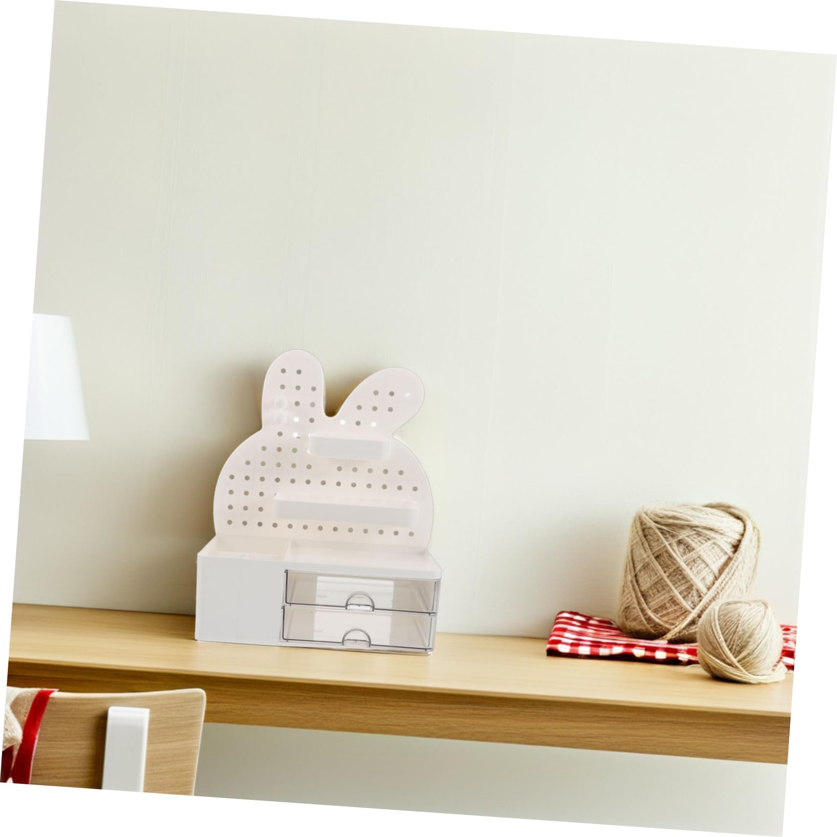SOLUSTRE Organizer Scrivania Bunny Shape Con Portaoggetti Kawaii Per Cancelleria Pen Holder Multifunzionale Per Design Accattivante Per