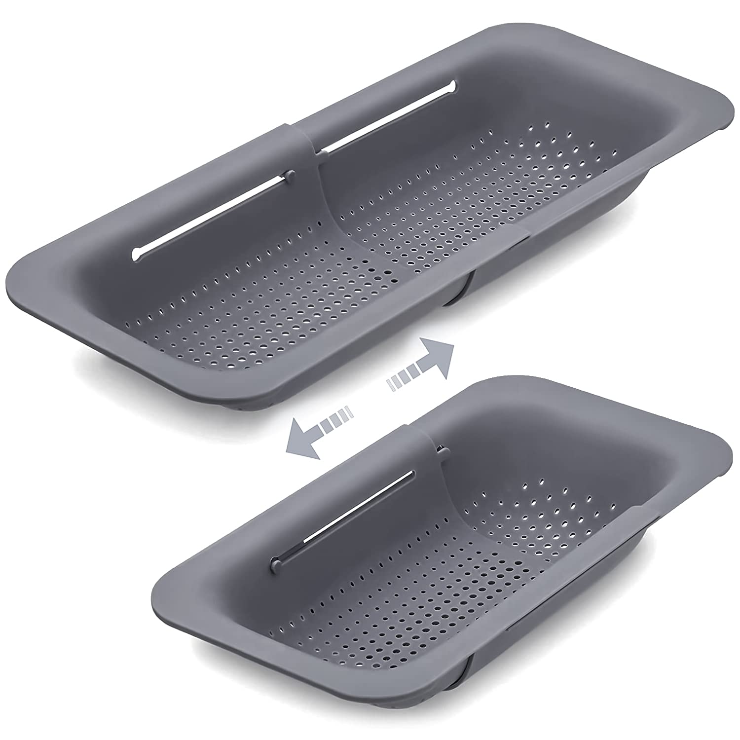 Buy ZKK Collapsible Colander Over the Sink Drain Strainer Basket, Wash Vegetables and Fruits