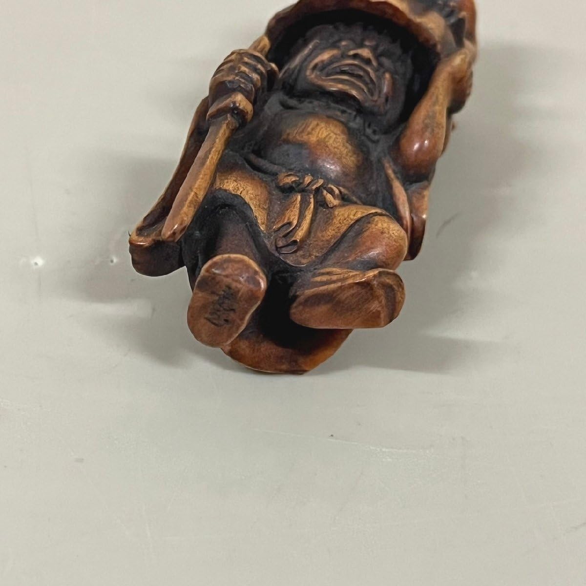 木彫り 鬼 根付