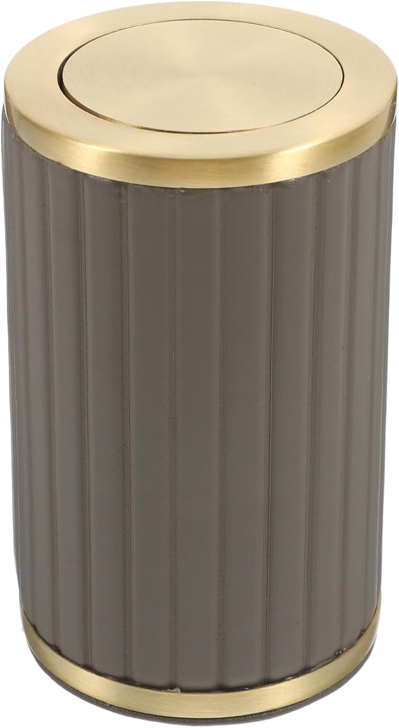 Portable Automatic Retractable Toothpick Holder Deep Gray Italian Stripe Toothpick Dispenser Compact Food Pick Case for Home and Travel Use