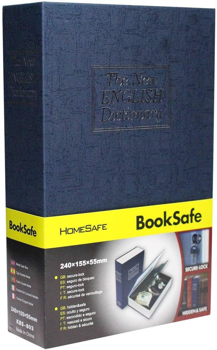 KRLZ The New English Dictionary - Style Diversion Money Box Safe, Strong Steel Security with 2 Keys - Ideal for Storing Cash, Coins, Jewellery and Documents-image-27