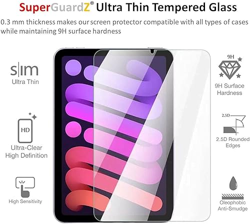 Miniatura 3 de SuperGuardZ Protector de pantalla para iPad Mini (2024)  iPad Mini 6 (2021), vidrio templado, anti luz azul, protección ocular, HD transparente,