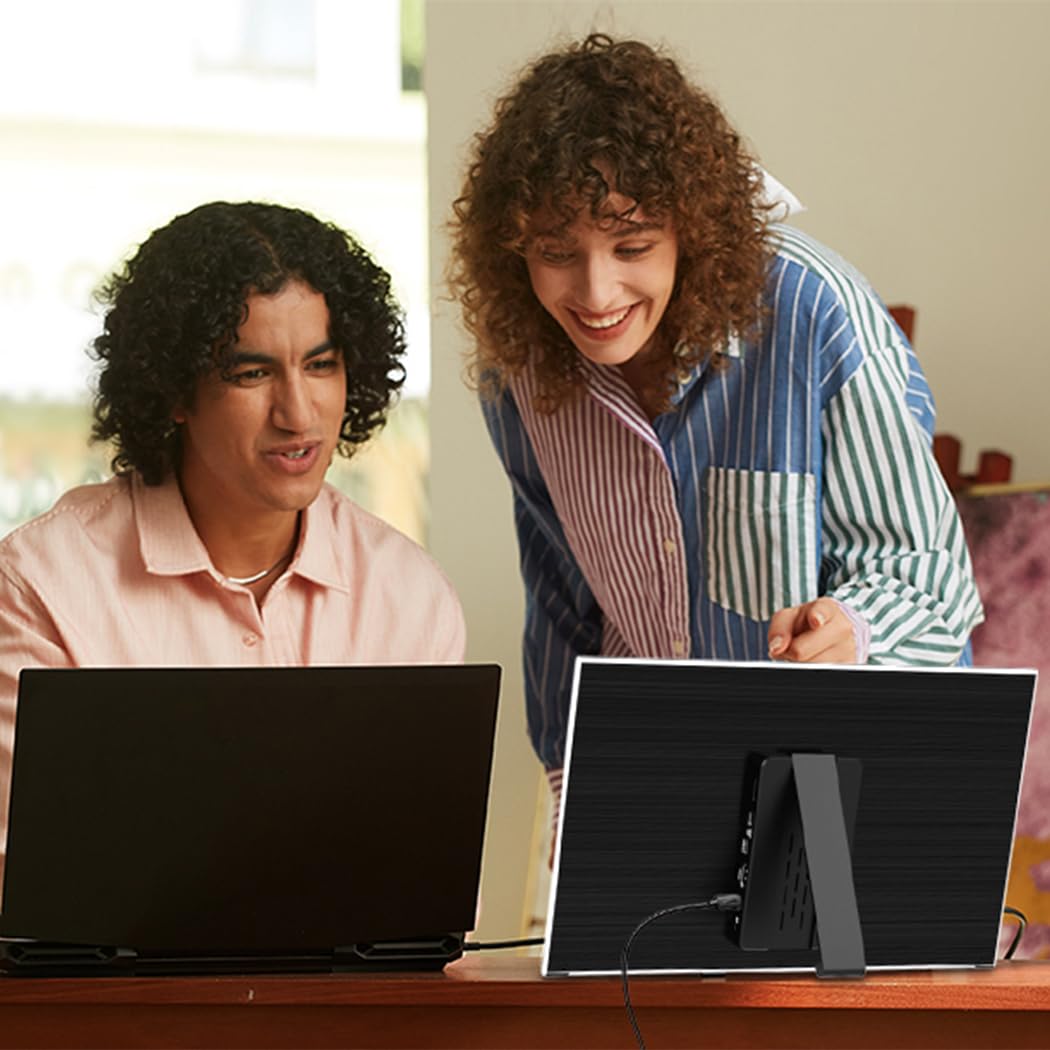 Przenośny wyświetlacz OLED, przenośny monitor 14" 2K| 2560 x 1440 | 100% DCI - P3, 10 bitów, uchwyt pióra AES | VESA|stojak | Wyświetlacz 1MS HDMI USB typu C Ekran do laptopa/PC/Mac/konsoli do