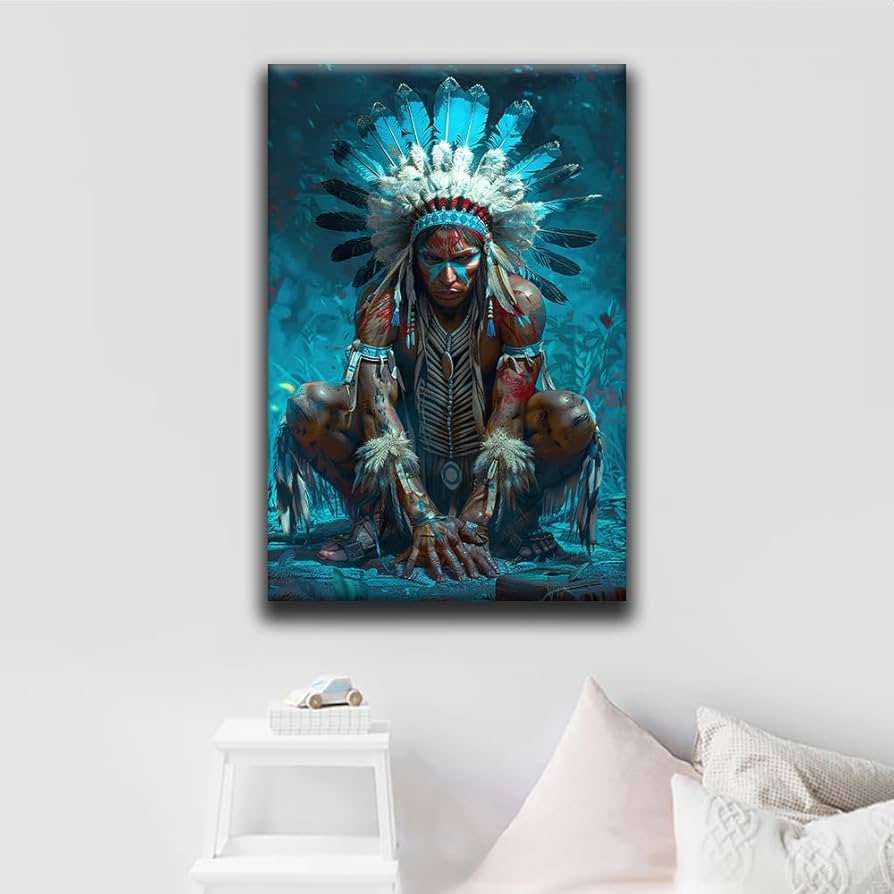 Amazon.co.jp: インディアンチーフポスター、ネイティブアメリカンの