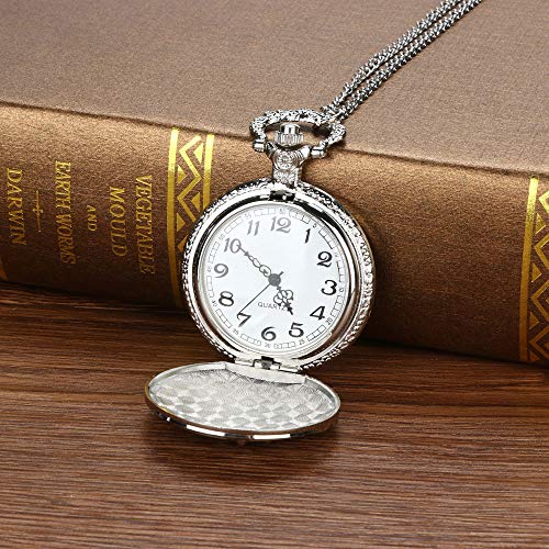 Gaddrt - Reloj de Bolsillo Vintage con Cadena Retro para Abuelo y papá, D