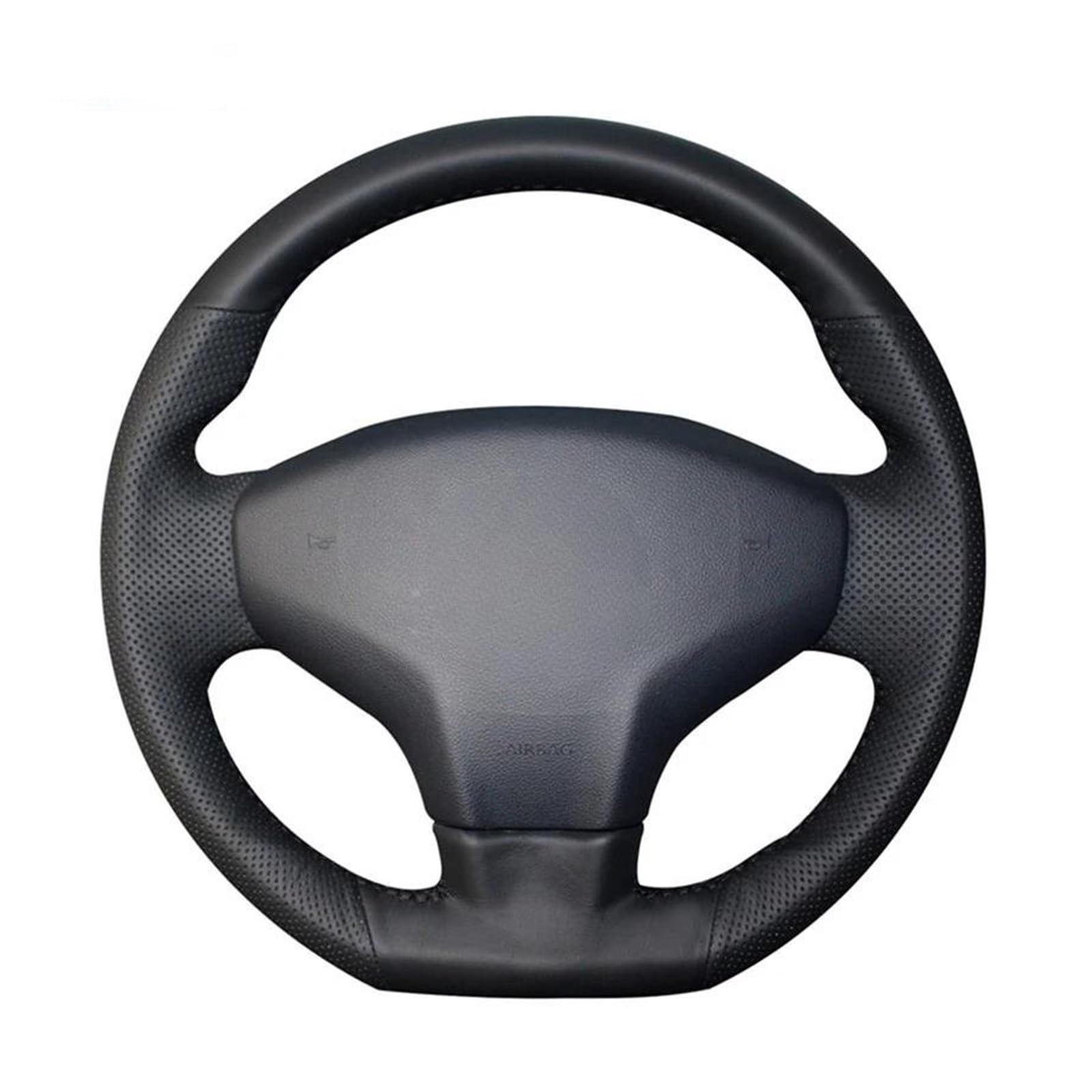 Volantes Fundas para Volante de Coche de Cuero Artificial Suave Negro, Envoltura para Citroen para Elysee C-para Elysee 2014. Funda Volante(Red Thread)