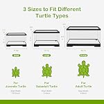 Small Turtle Tank Kit,All in One Red Eared Slider Starter Aquarium | PC Aquatic Habitat for Baby Tortoise,Fishes,Includes Silent Filter,Filter Plates,UVB Lamp,Bulb,Plants,Stone,Basking Platform
