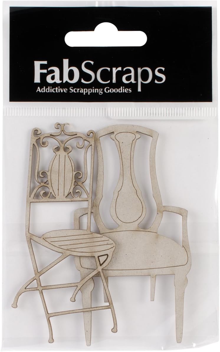 Shabbylicious DC60 012 Fabscraps 2 Chairs Die Cut for Scrapbooking