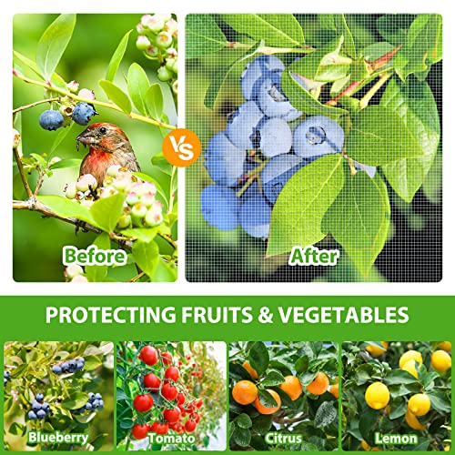 [4 Pack] Garden Plant Netting 2 Size, Jyps Bird Netting, Fruit Tree Mesh Net Cover Bags For Blueberry Bushes Tomato Vegetable,Garden Protection Deer Netting Protectors From Insect Squirrel Bug Animals #TOP1