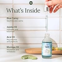 Vista 4 de Organic Jaguar Blue Tansy Super Skin - Suero facial hidratante nocturno, aceite facial con aceite de jojoba e ingredientes hidratantes para apoyar