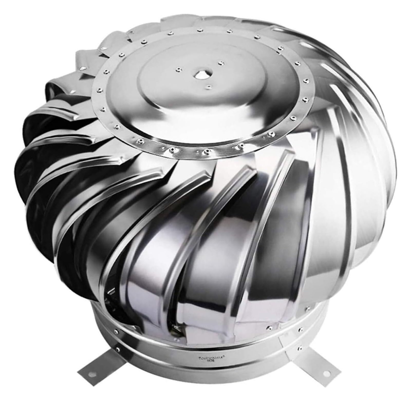 EJGMCNSGB Stainless Steel Rotary Chimney Cowl Cap Bird Guard Spinner Downdraught Top Ventilator 400mm/15.7Inch