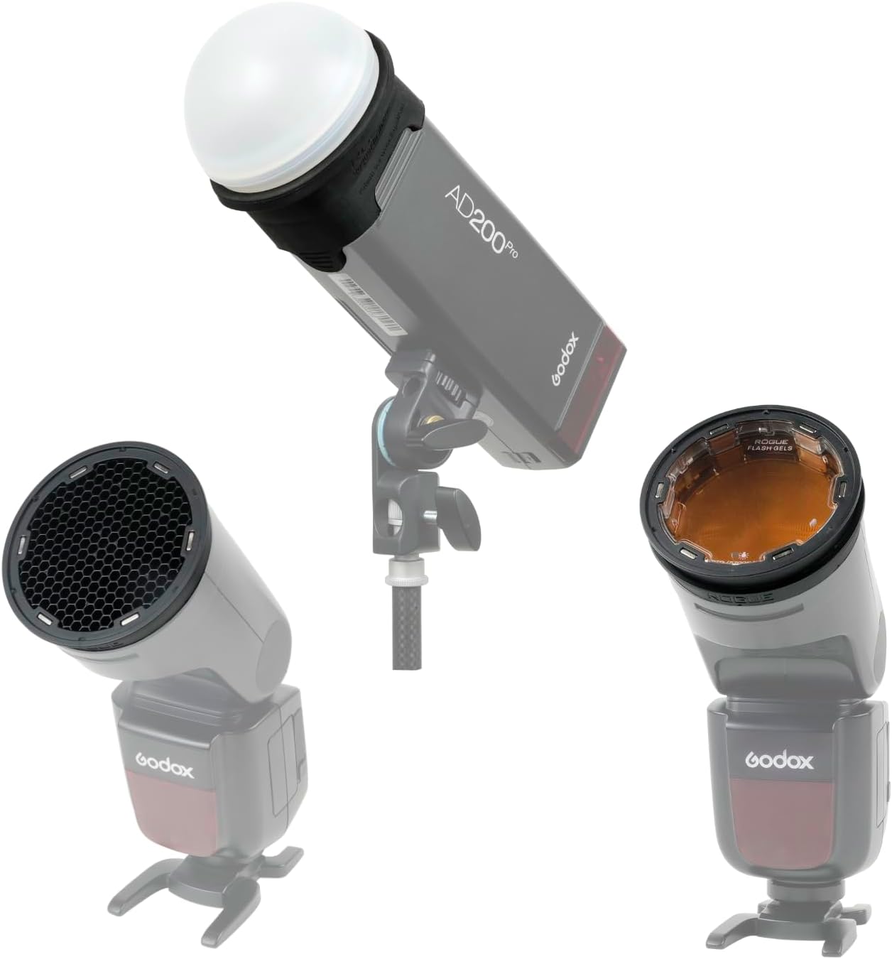 Rogue Round Flash Kit + Rogue Flash Adapter V2 (Standard)