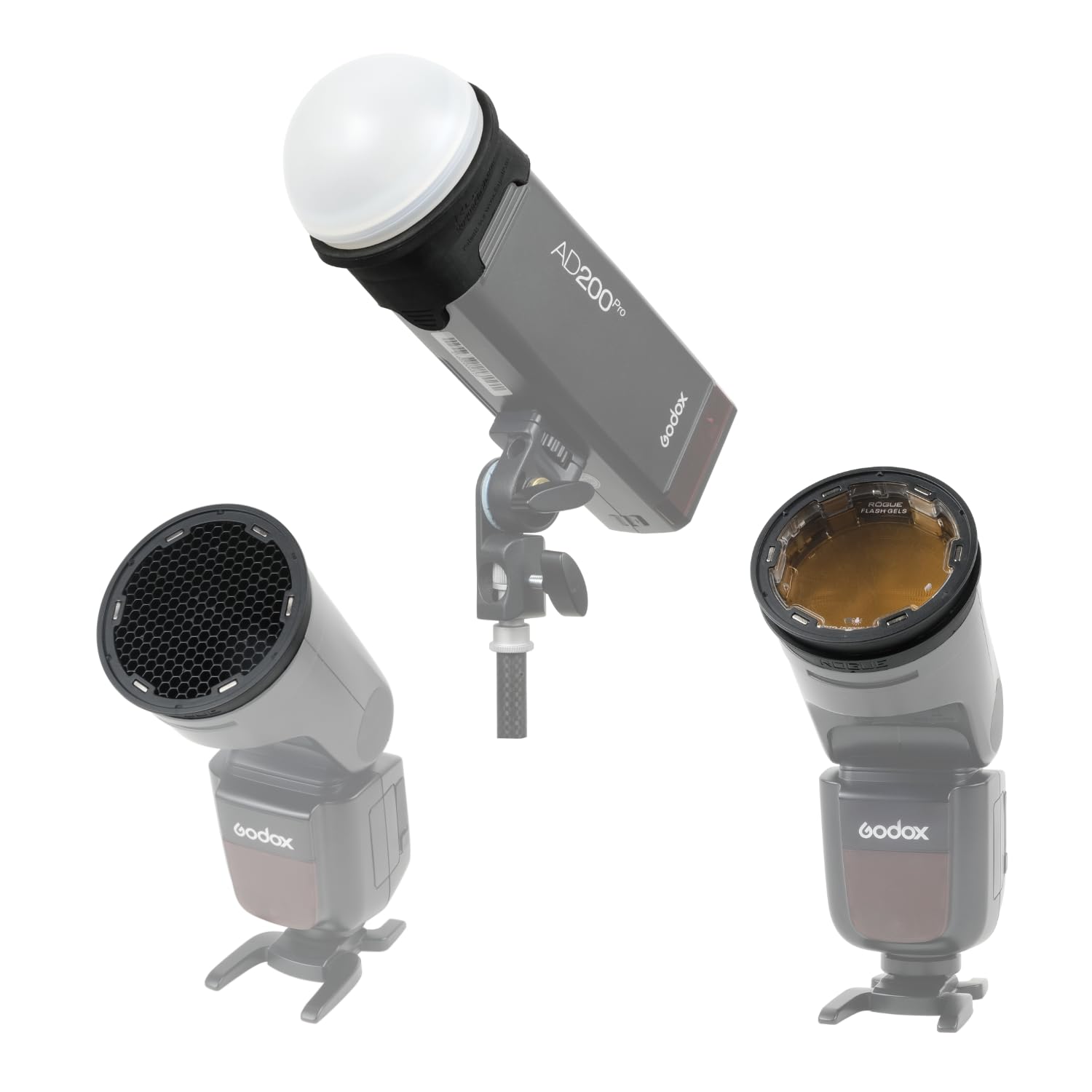 Rogue Round Flash Kit + Rogue Flash Adapter V2 (Standard)