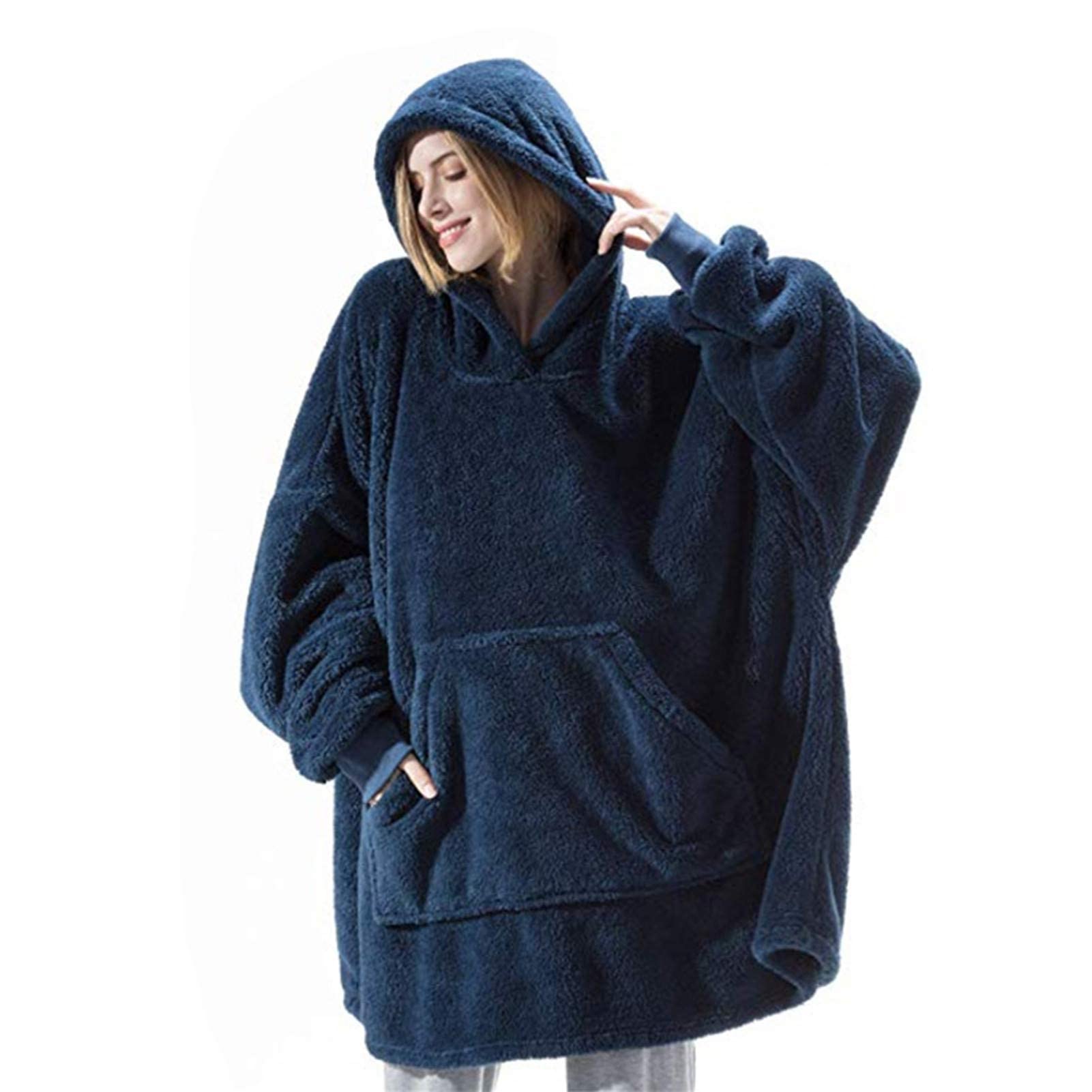 Coperta Oversize Con Cappuccio – Morbido Plaid Indossabile Con Tasca Gigante, Perfetta Per Uomo, Donna E Adolescenti