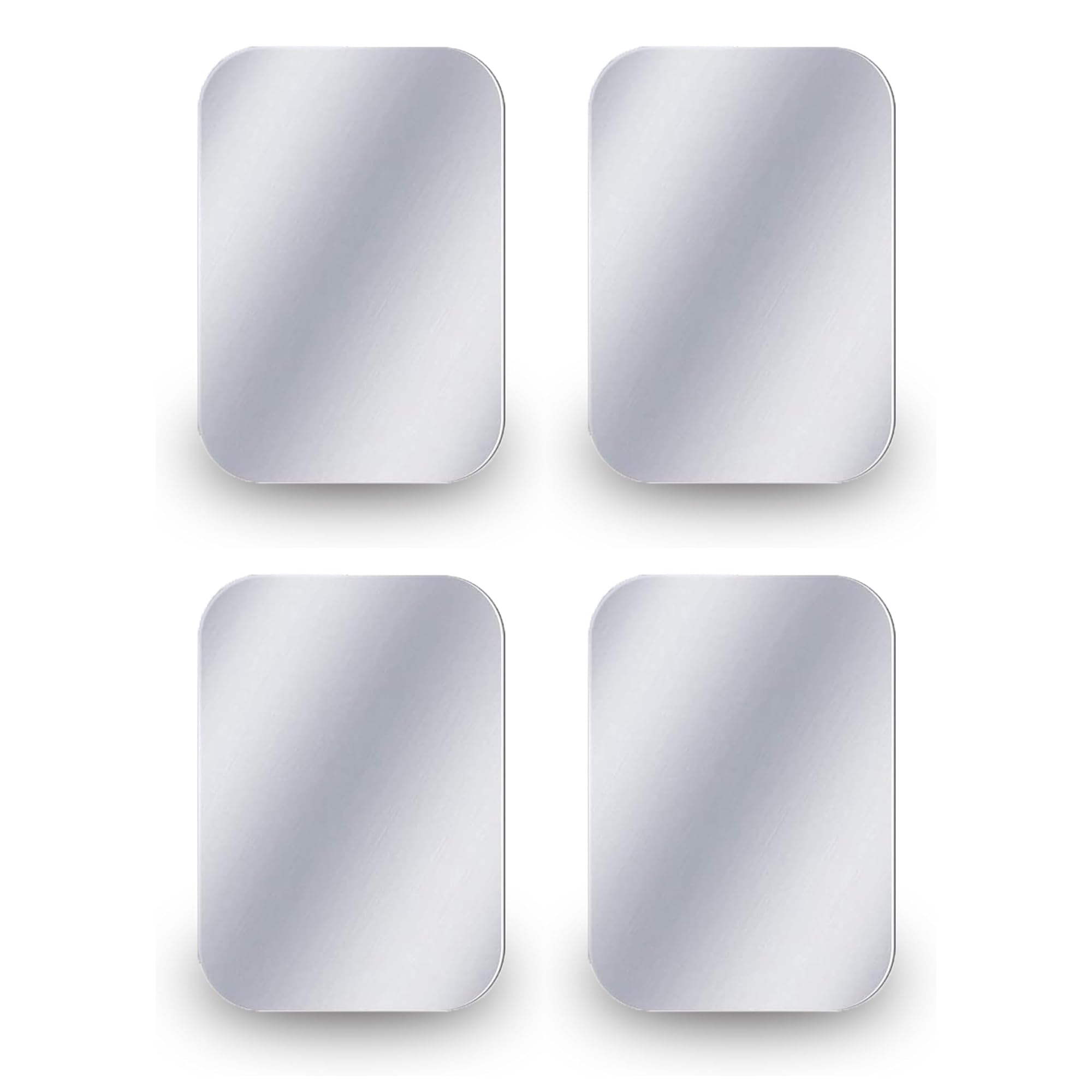 Confezione da 4 piastre in metallo per supporto magnetico per auto, 4 piastre rettangolari in metallo per supporto magnetico per auto