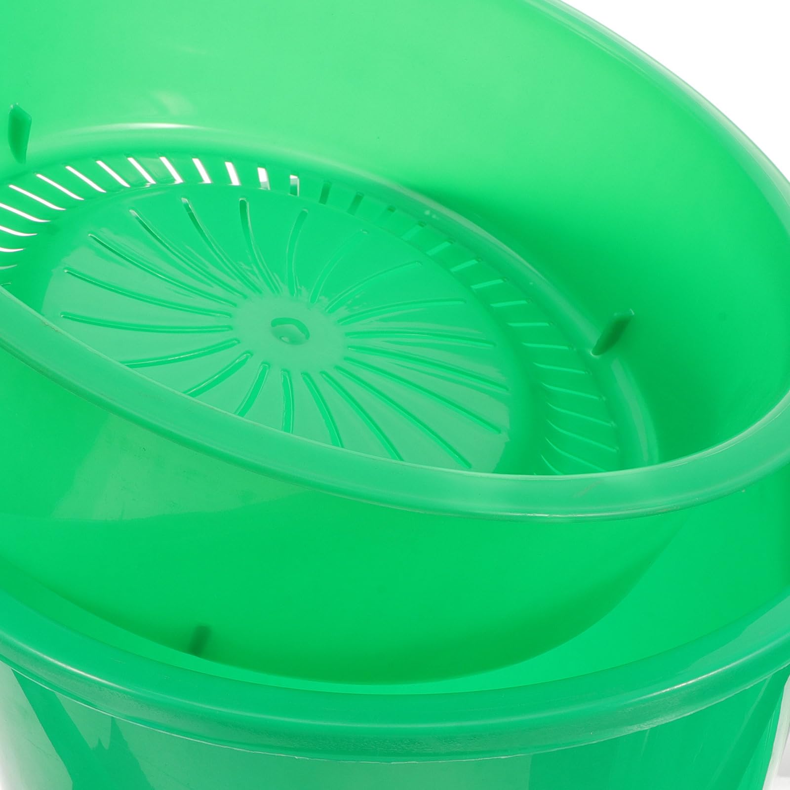 NUOBESTY Küchenkomposteimer 10l mit Deckel aus Kunststoff in Grün | Nass und Trockentrennung, Ergonomischer Tragegriff, für Küche und Bastelraum