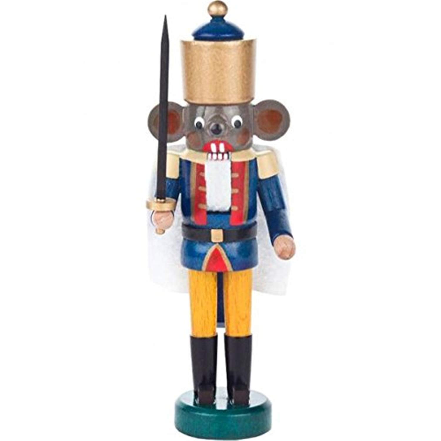 Alexander Taron Dregeno Mini Nutcracker-Mouse King-5.5" H x 1.75" W x 1.25" D, Brown