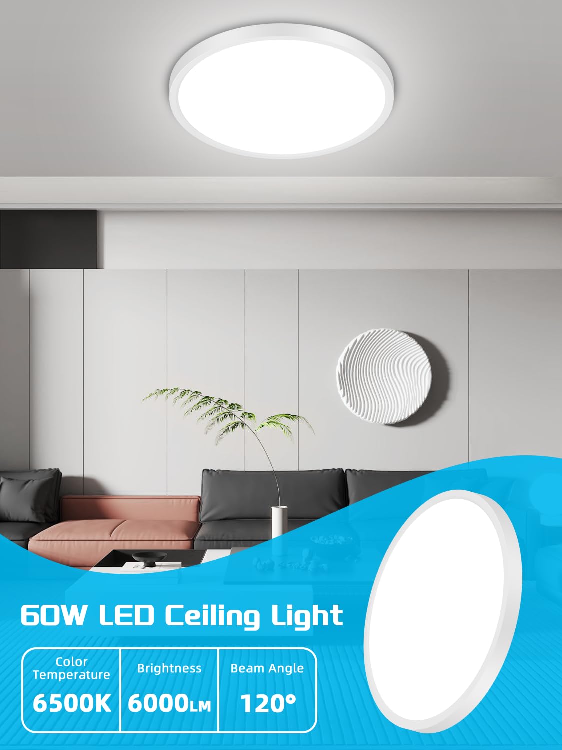 12W-60W LED Deckenlampe Ultraflach Panel Deckenleuchte