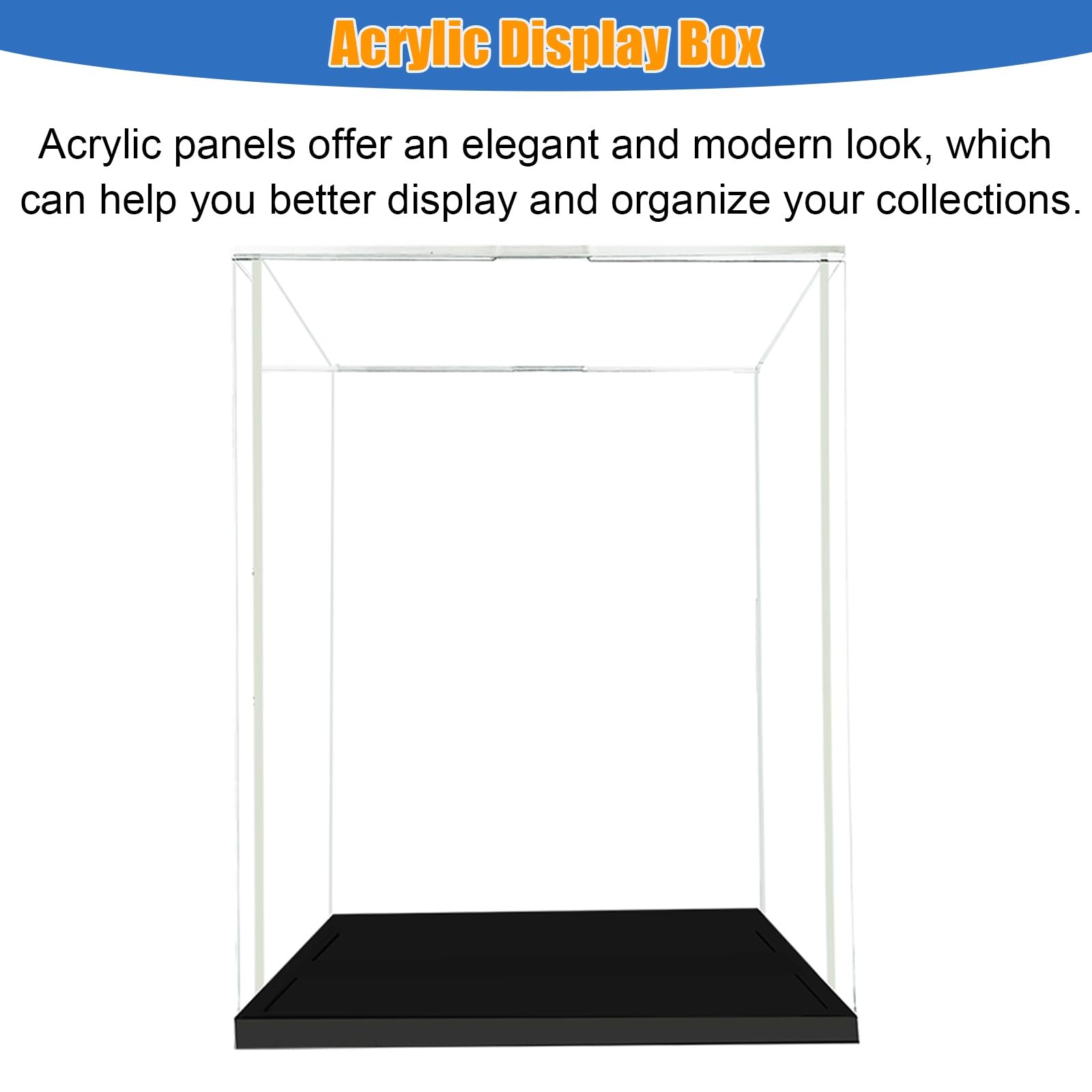 PARFCO Vitrine Acrylique Transparente 120x25x30 Cm – Anti-poussière Pour Modèle De Construction – Épaisseur 2/3 Mm – Protection Sur Mesure