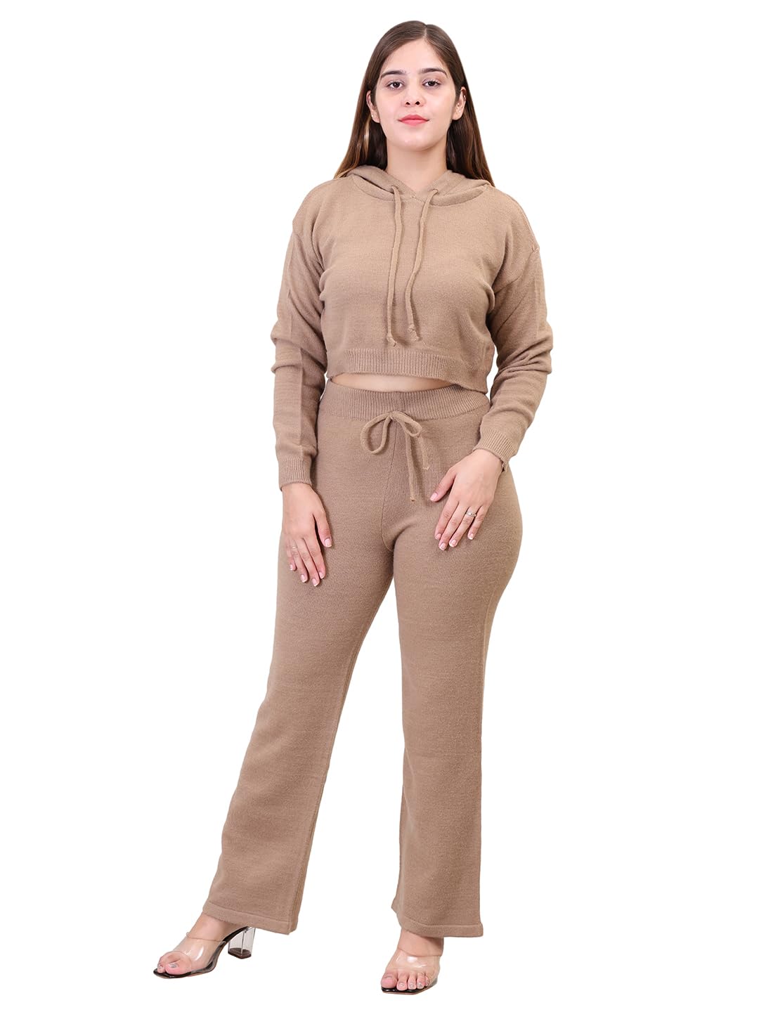 camey Women's Long Sleeve Hoody Woolen Co-Ord Set-picture-16