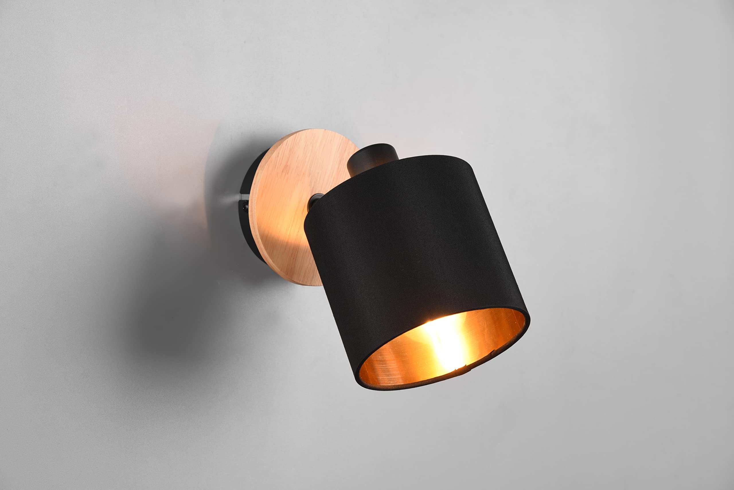 Reality, Spot, Tommy 1xE14 max.28 W, Couleur Bois/Noir et Or