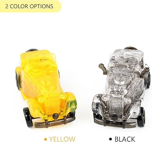 Miniatura 5 de Rompecabezas de luna de cristal 3D, rompecabezas de cristal para rompecabezas a partir de 16 años, con luces, 48 piezas (azul)