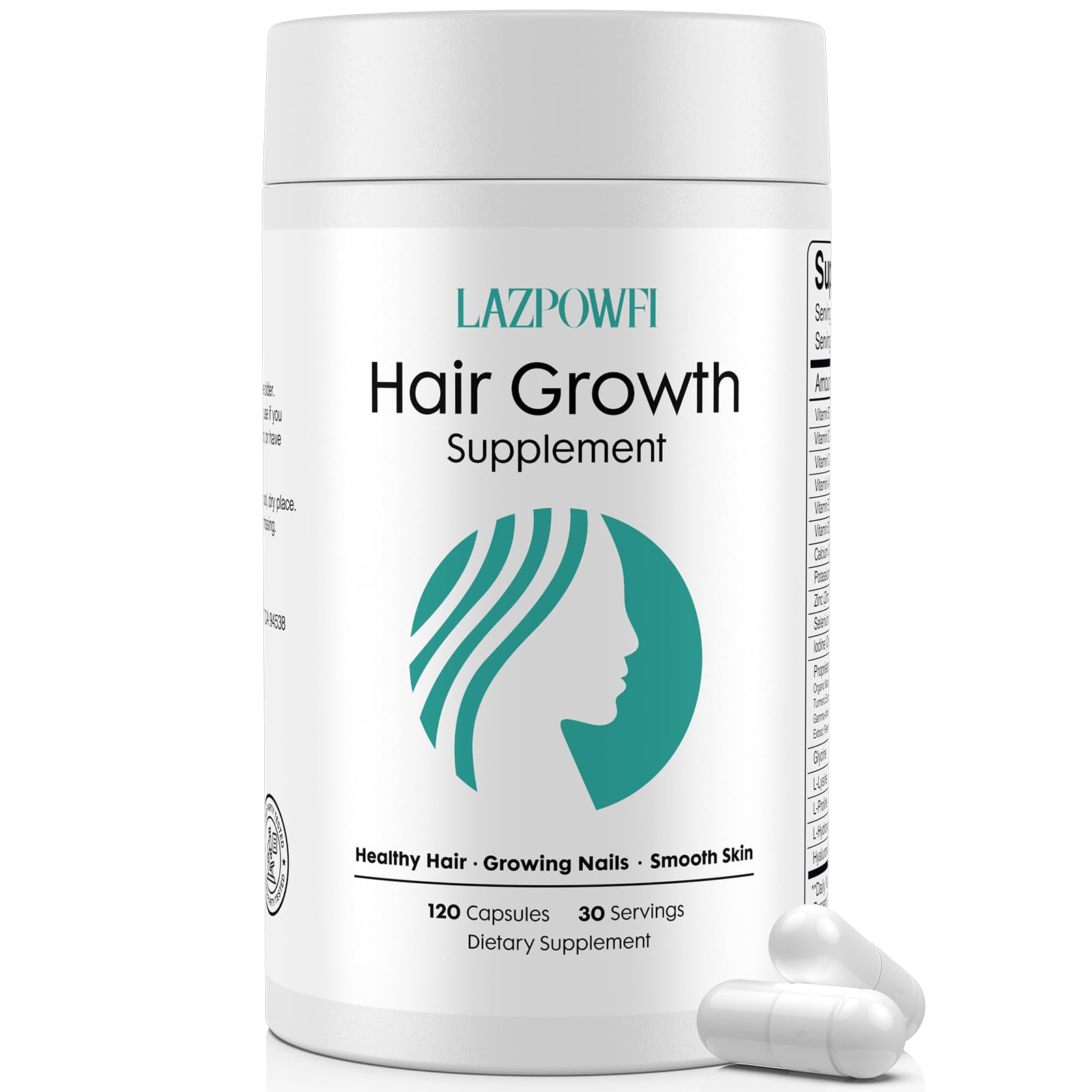 LAZPOWFI 30-in-1 Biotin 10000mcg