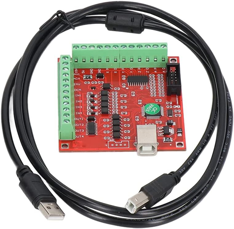 Motion Control Card Interface Breakout Board, 0‑10V Output Port External 24V DC Power USB 100Khz