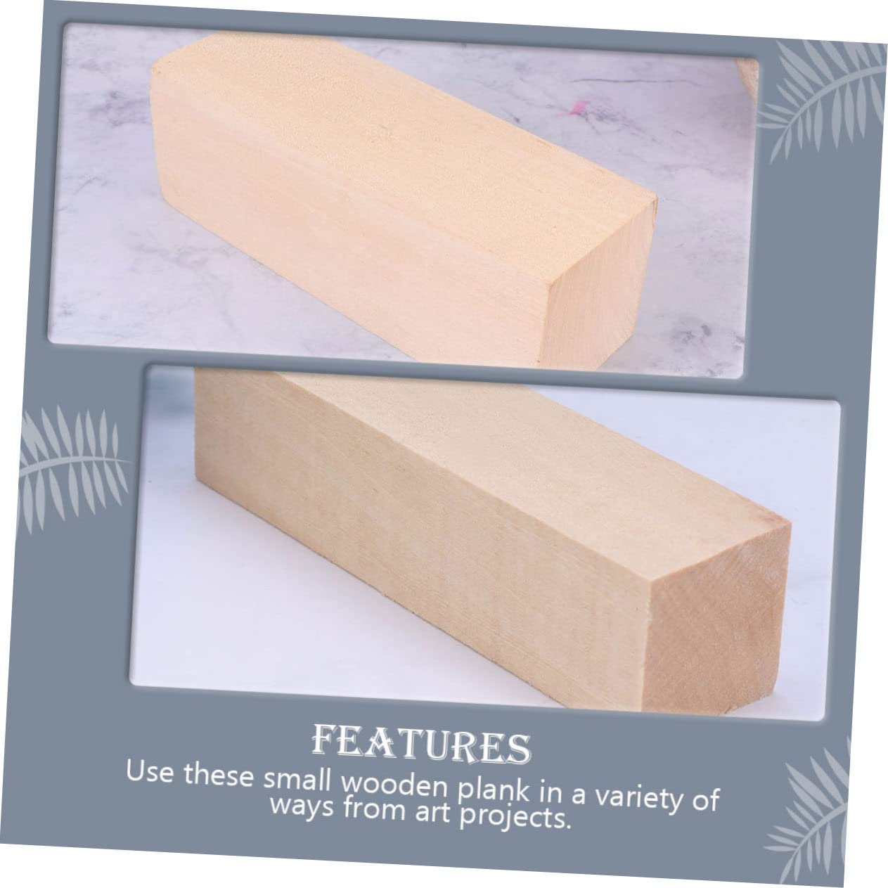 Veemoon 8 Pezzi Blocchi di Legno Naturale per Artigianato Fai da Te di Tavole in Legno Non Trattato per Intaglio e Progetti Creativi Dimensioni Miste Superficie Liscia e Sicura per Adulti