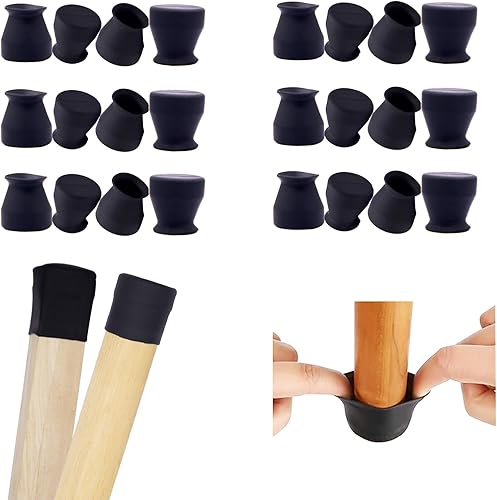 Protectores de suelo de silicona pequeños para patas de silla para patas de silla de 0.8 a 1.3 pulgadas, tapas antideslizantes para patas de silla,