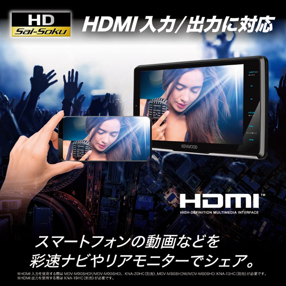 Amazon | ケンウッド カーナビ 彩速 9インチ MDV-M908HDF HDモデル 