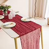 5.CHEMIN DE TABLE RUSTIQUE : Votre table aura un aspect rustique avec un chemin de table en étamine. Avec lui, chaque événement, qu'il s'agisse d'un mariage, d'une fête, d'une douche, de Pâques, de Noël, d'un anniversaire ou de tout ce que vous souhaitez célébrer, sera plus lumineux et plus coloré.
