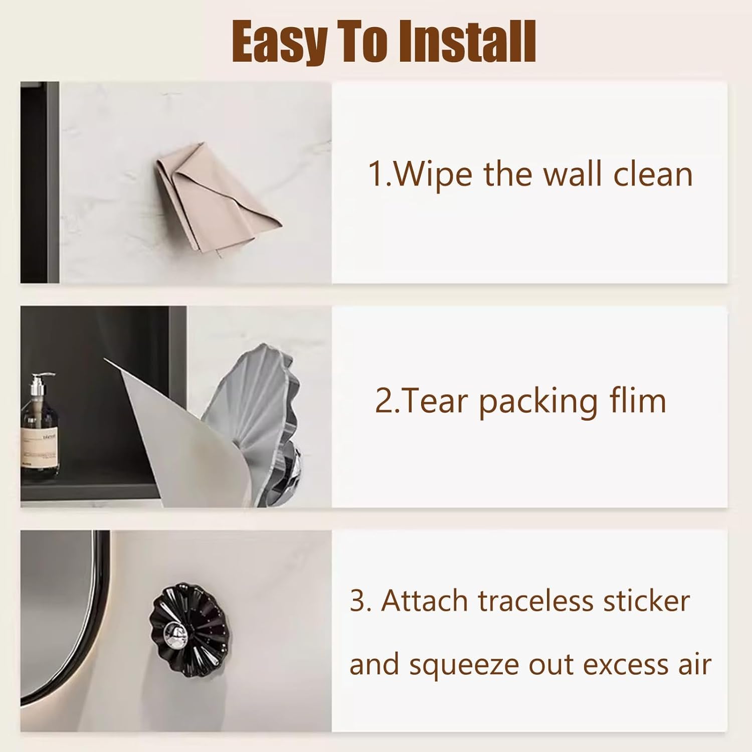 Hair Accessories Organizer Holder, 4 Pcs Clear Acrylic Headband Holder Organizer, Scrunchie Organizer Stand, Adhesive Hat Hooks No Drilling Hat Organizer(Clear)