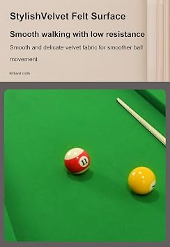 Portable Billiard Pool Table, Miniature Pool Practice Table with Folding Table Legs, for Beginner Recroom Livingroom (Color : Blue1, Size : 2x0.5m/6.56x1.64ft)