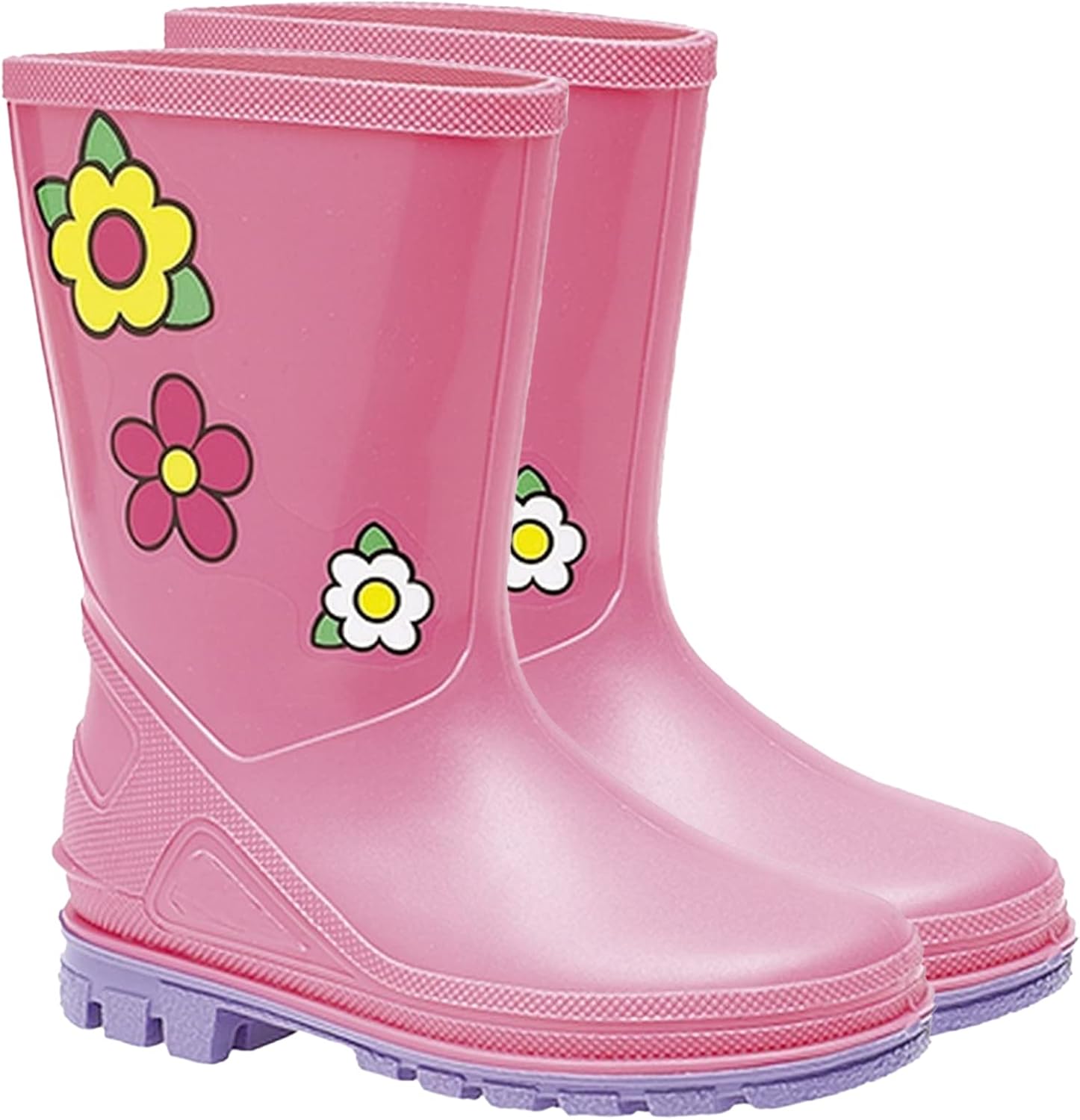StormWells Girls Puddle Floral Rain Boots