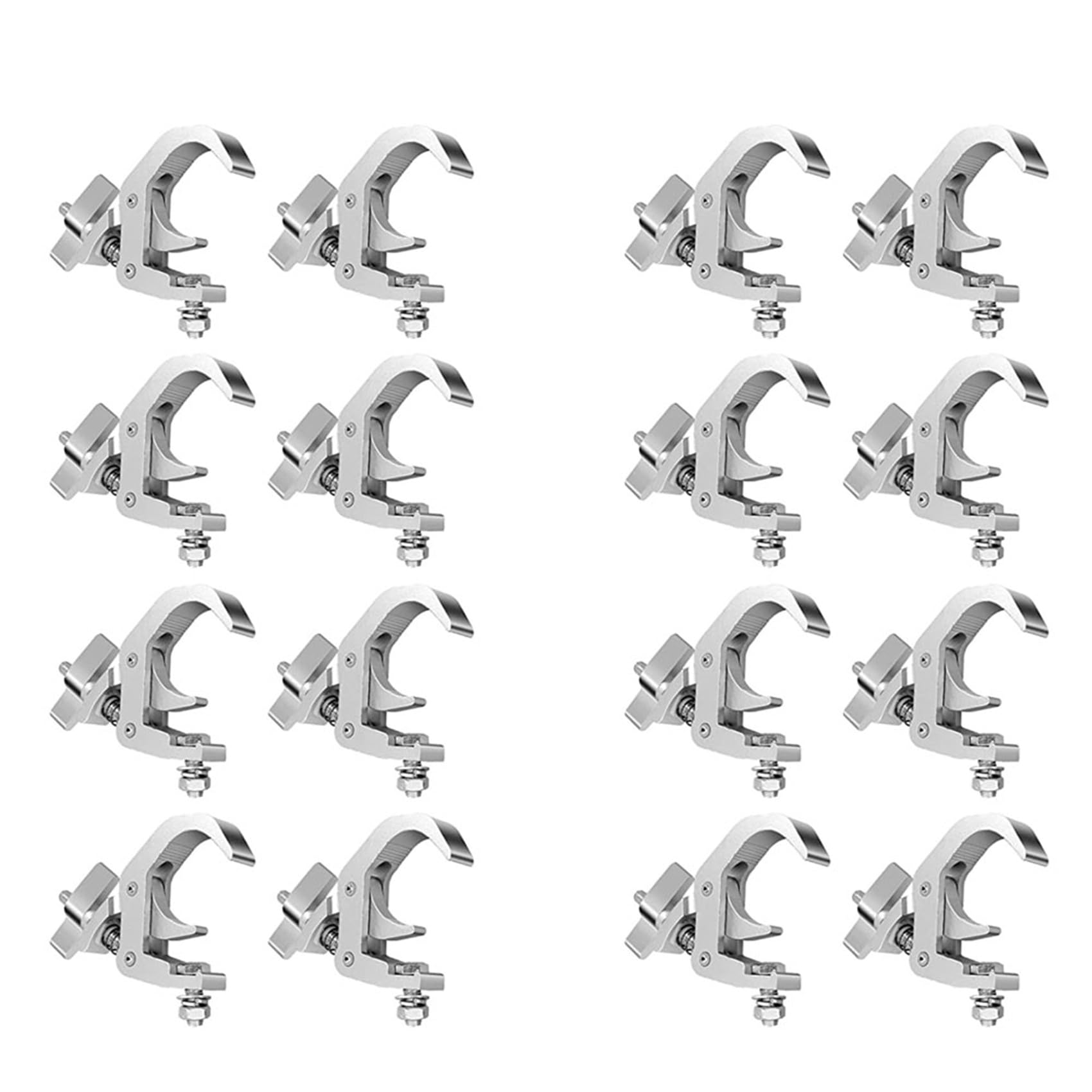 Vjsujehgy 16Packstage Lighting Clip Hook, Aluminum Alloy Professional Rack Clamp, for Moving the Head Stage Lighting Fixtures