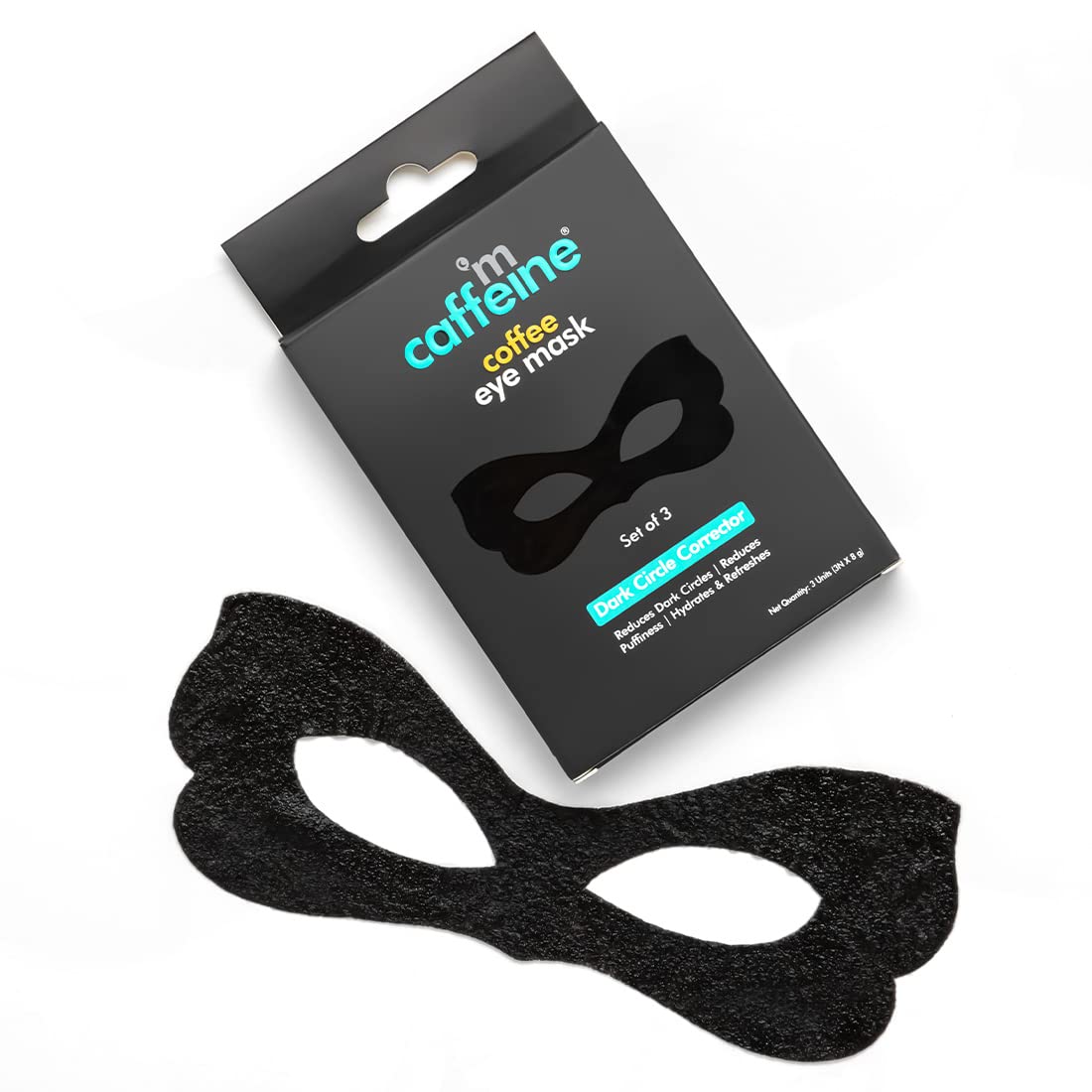 mCaffeine Coffee Eye Mask for Dark Circles Reduction with Vitamin C, Caffeine & Hyaluronic Acid | 2x Hydration & Puffiness Reduction | Cooling…