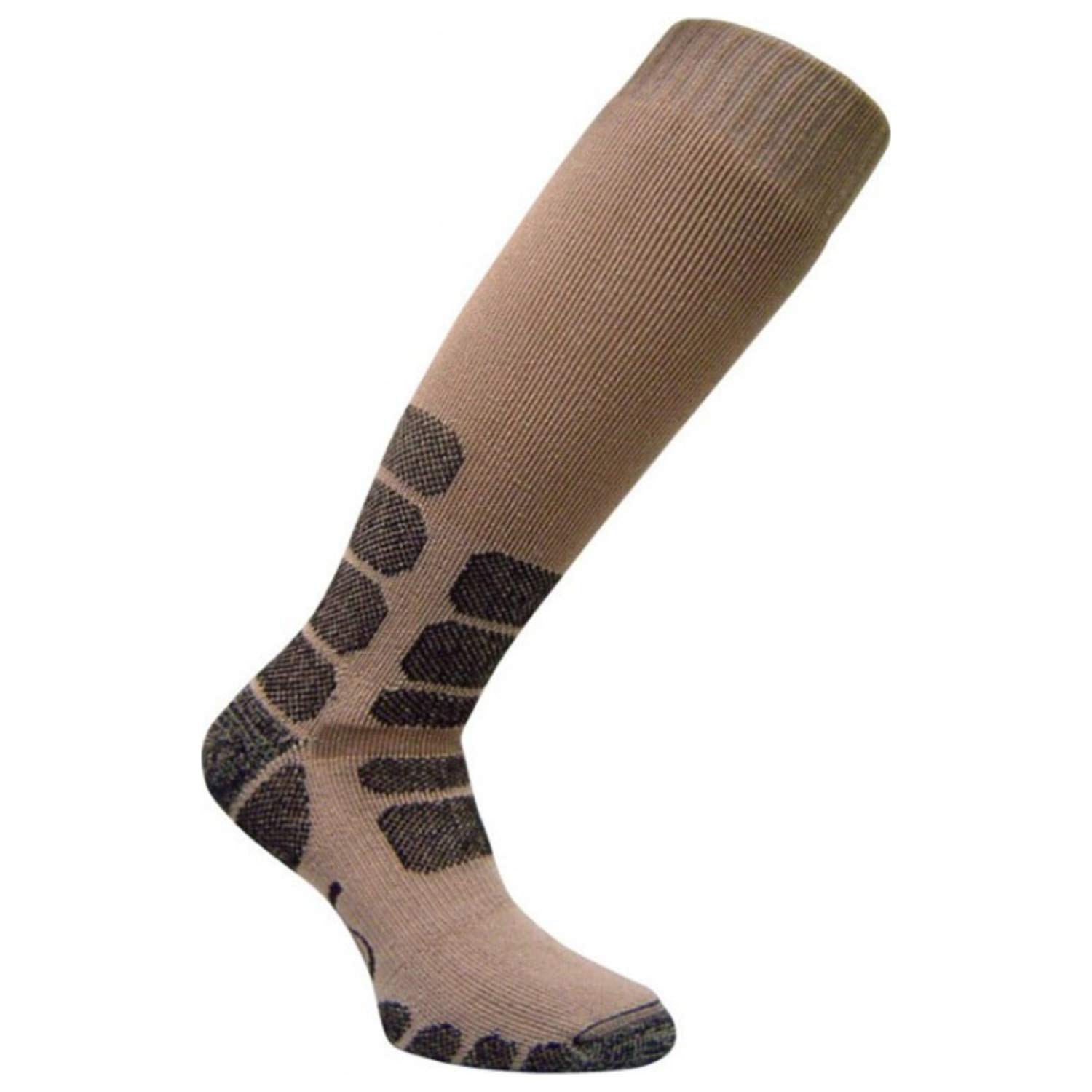 Eurosocks 0123 Silver DryStat Mountaineering Heavy Weight OTC Socks, Beige, X-Large