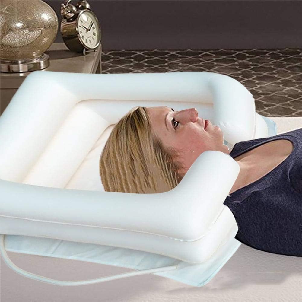 SENEME Portable Shampoo Bowl with Sprayer and Water Bag, Portable Inflatable Bedside Hair Washing Sink Washbasin for Elderly, Disabled, Pregnant, Injured, Bedridden, Handicapped, Wash Hair in Bed : Health & Household