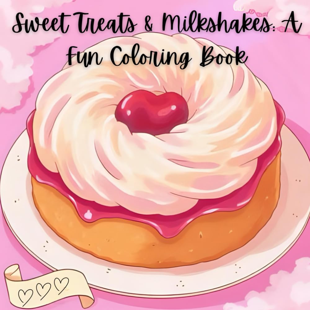 Sweet Treats & Milkshakes: A Fun Coloring Book