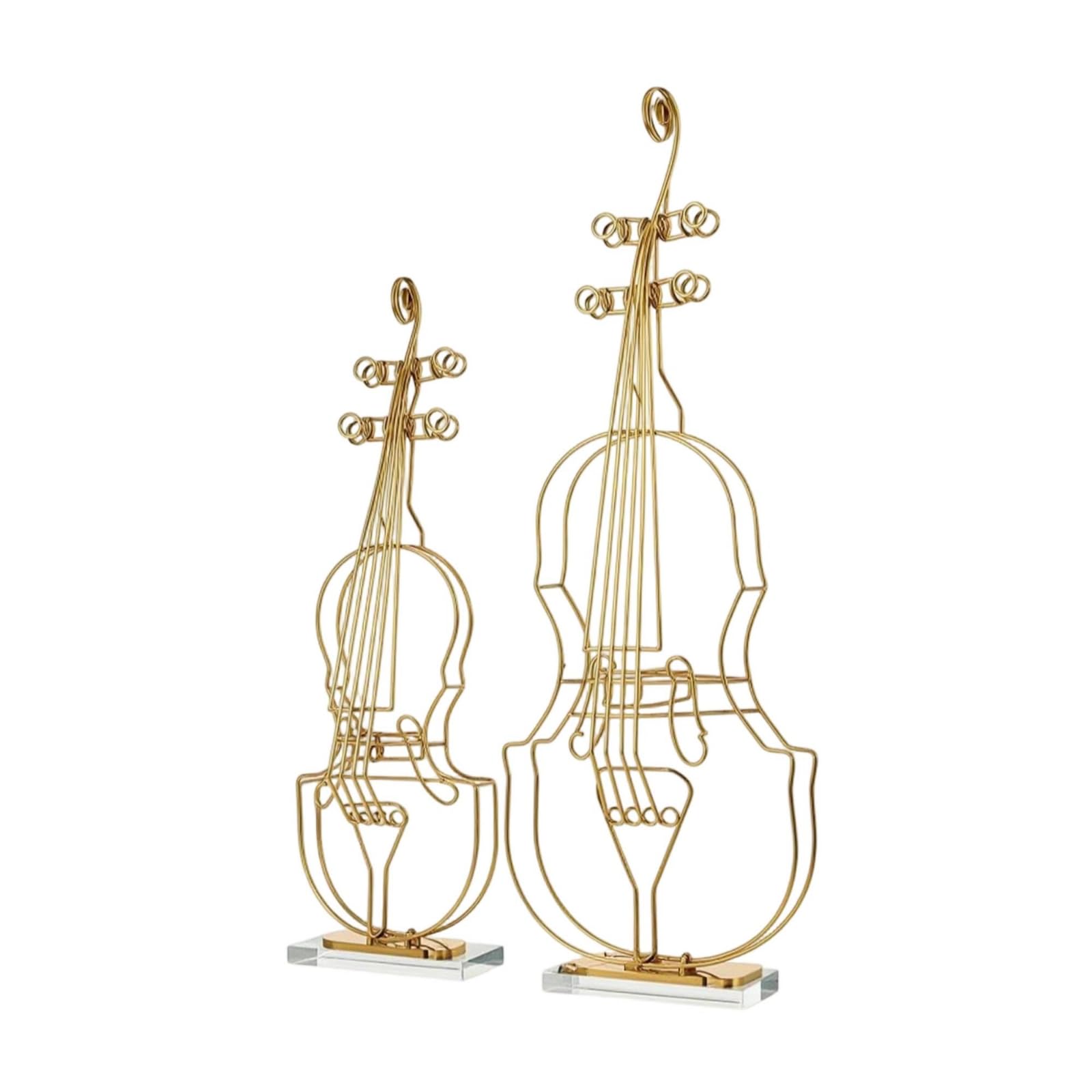 Qianly 2 Pezzi Decorativo Realistico in Met Portatile Soprammobile per Musicisti, Ingresso, Ufficio