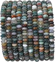 Vista 11 de Cuentas de Piedra de Disco de Yaxaita Natural 4x2mm (0.157x0.079 pulgadas) 160pcs Rondelle Cuentas Sueltas de Piedras Semipreciosas para Diseño