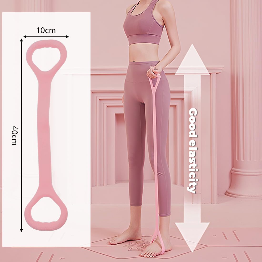 RUKAN Elastici Palestra, 24 lb Fascia Yoga Elastico, Fitness Bande, Yoga Elastico Pilates, Stretching Cinghia Sportiva Altamente Elastica, per camminata metabolica
