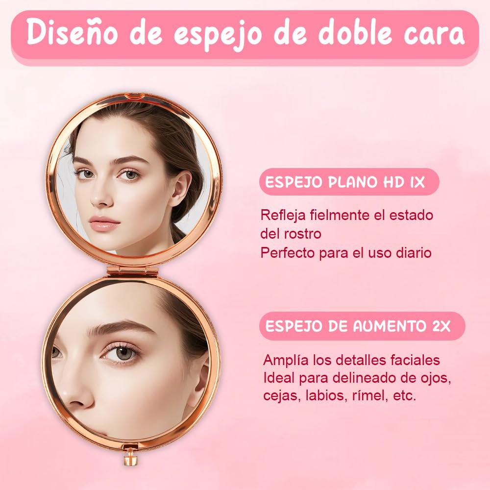 Regalo Abuela CumpleañOs Regalos para Abuelas Regalos para El DíA De La Madre Espejos Compacto De Oro Rosa Espejo Maquillaje, Regalo Originales para Mujer La Mejor Abuela del Mundo — view 3
