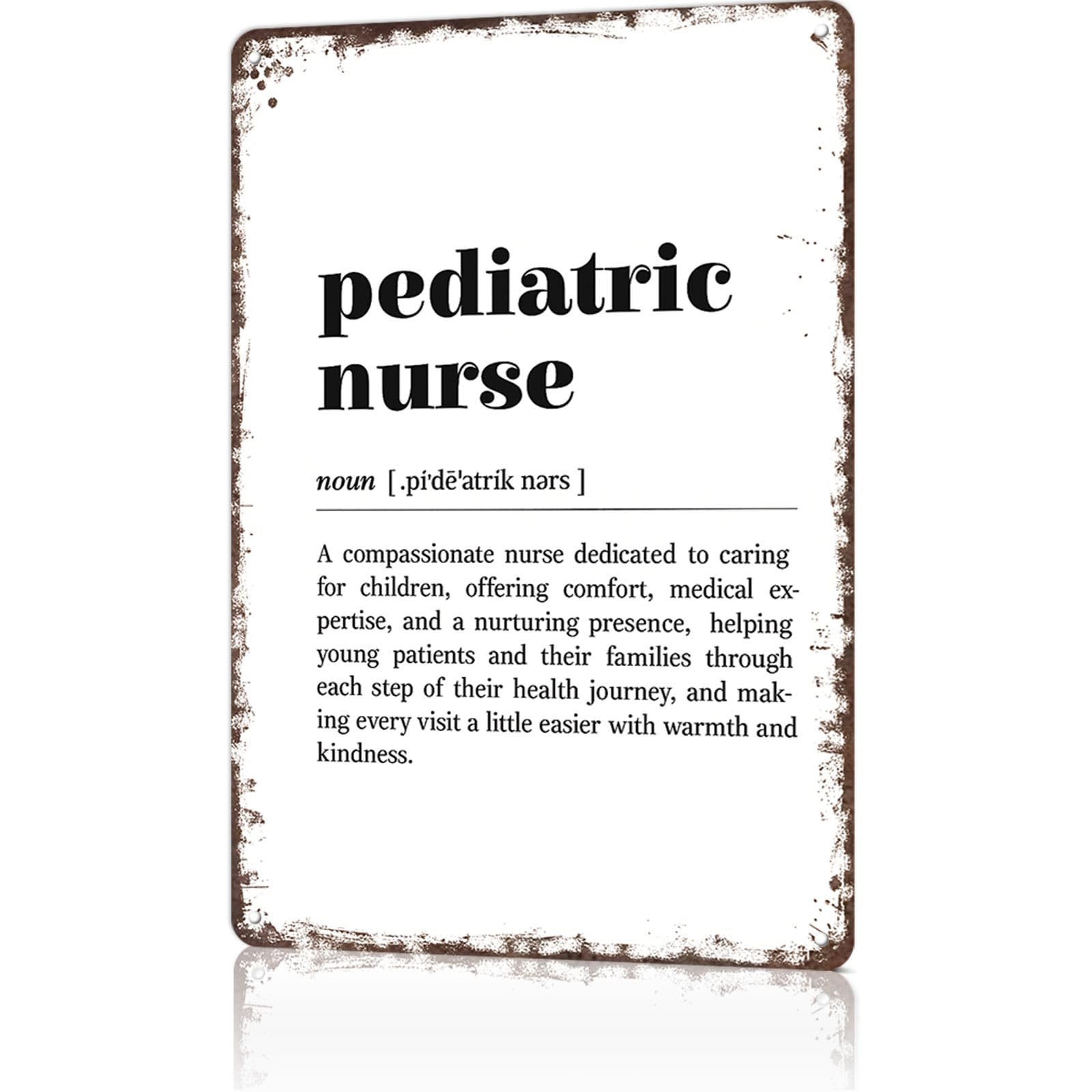 KWQDOZF Funny Metal Signs Poster 8x12inch PediatricAluminum Sign Wall Art For Home Room Bedroom Office Decor
