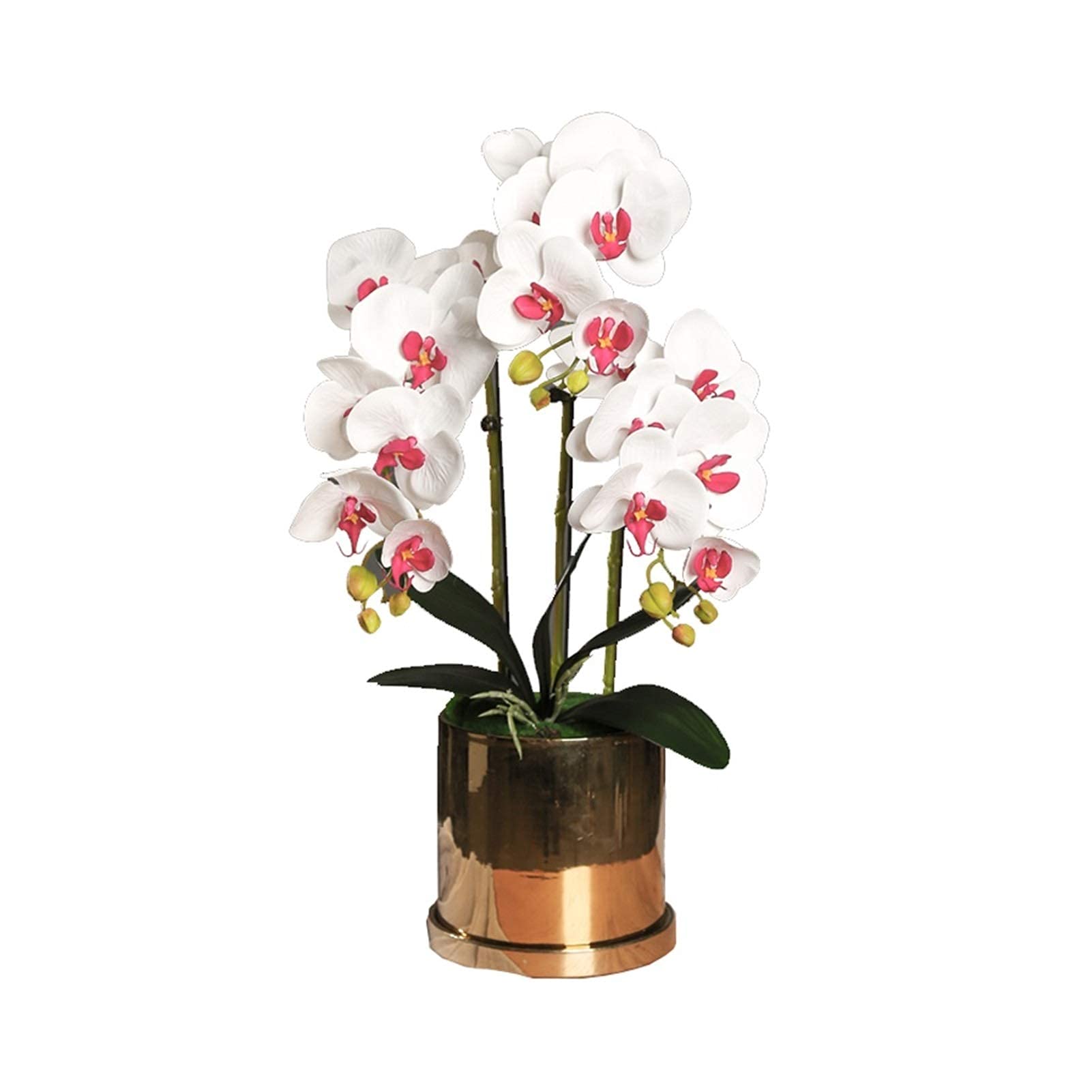 AYCDL Artificial Flower Set, Artificial Orchid Flowers with Vase Bonsai Phalaenopsis Fake Plant with Pot Planter for Living Room Centerpieces Arrangements Decoration Beautiful