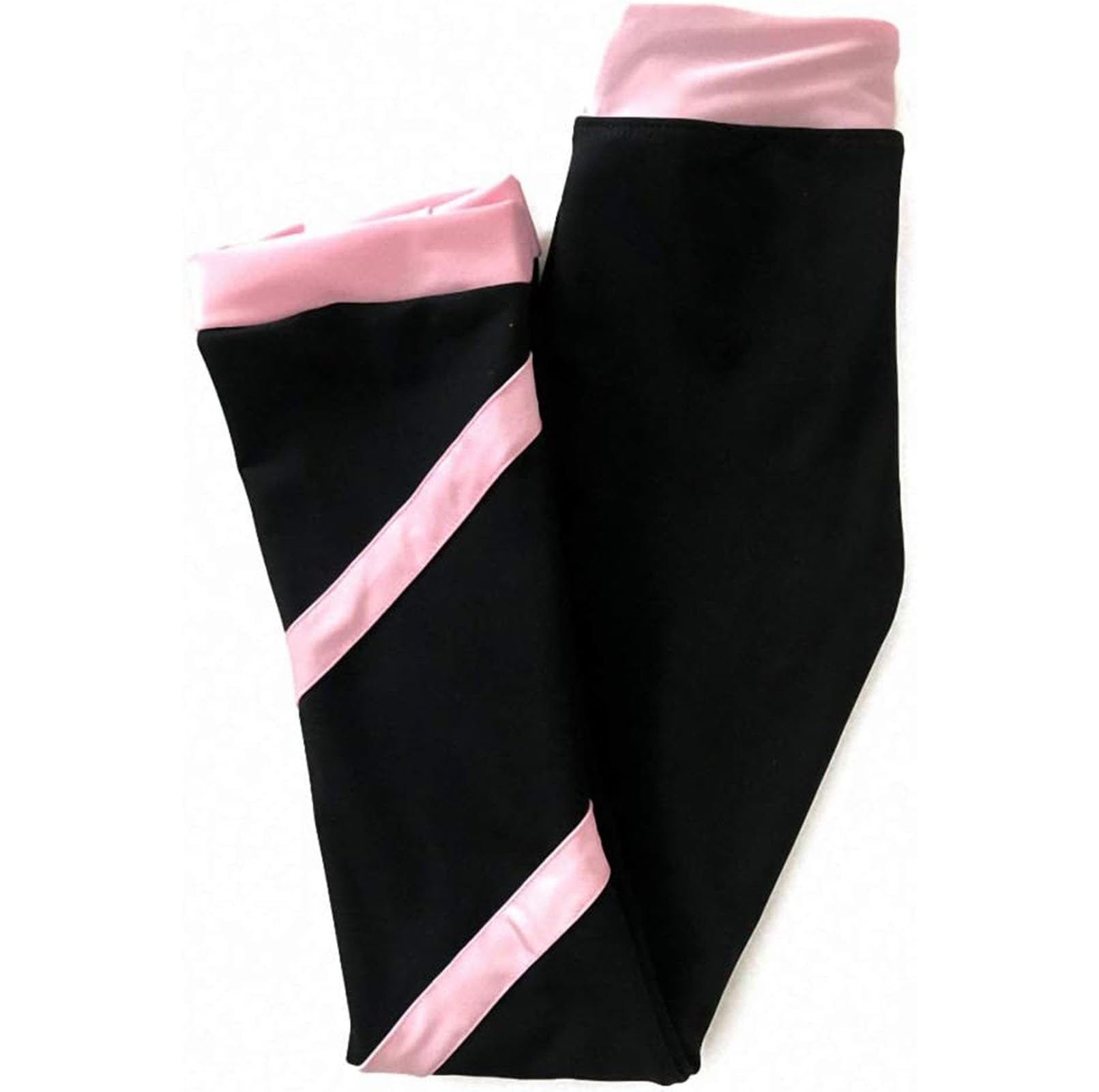 Pantalones De Patinaje Artístico para Niña Y Mujer, Pantalones De Patinaje, Ropa De Patinaje Artístico, Ropa De Entrenamiento para Patinaje Artístico para Adultos,Blanca,S=140