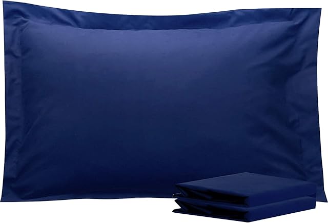 NTBAY 2 Pack 100% Brushed Microfiber Oxford Pillowcases, 1800 Super Soft and Cozy, Wrinkle, Fade, Stain Resistant Standard Oxford Pillow Cases | Hotel Quality Pillow Shams, 50x75 cm, Navy