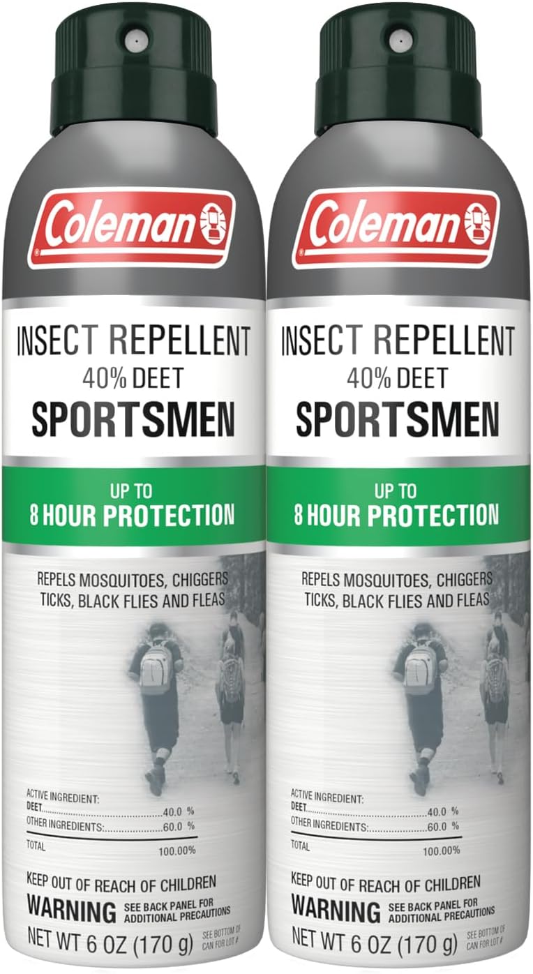 Coleman 40% Deet Bug Repellent Spray - 6oz Can, Pack of 2