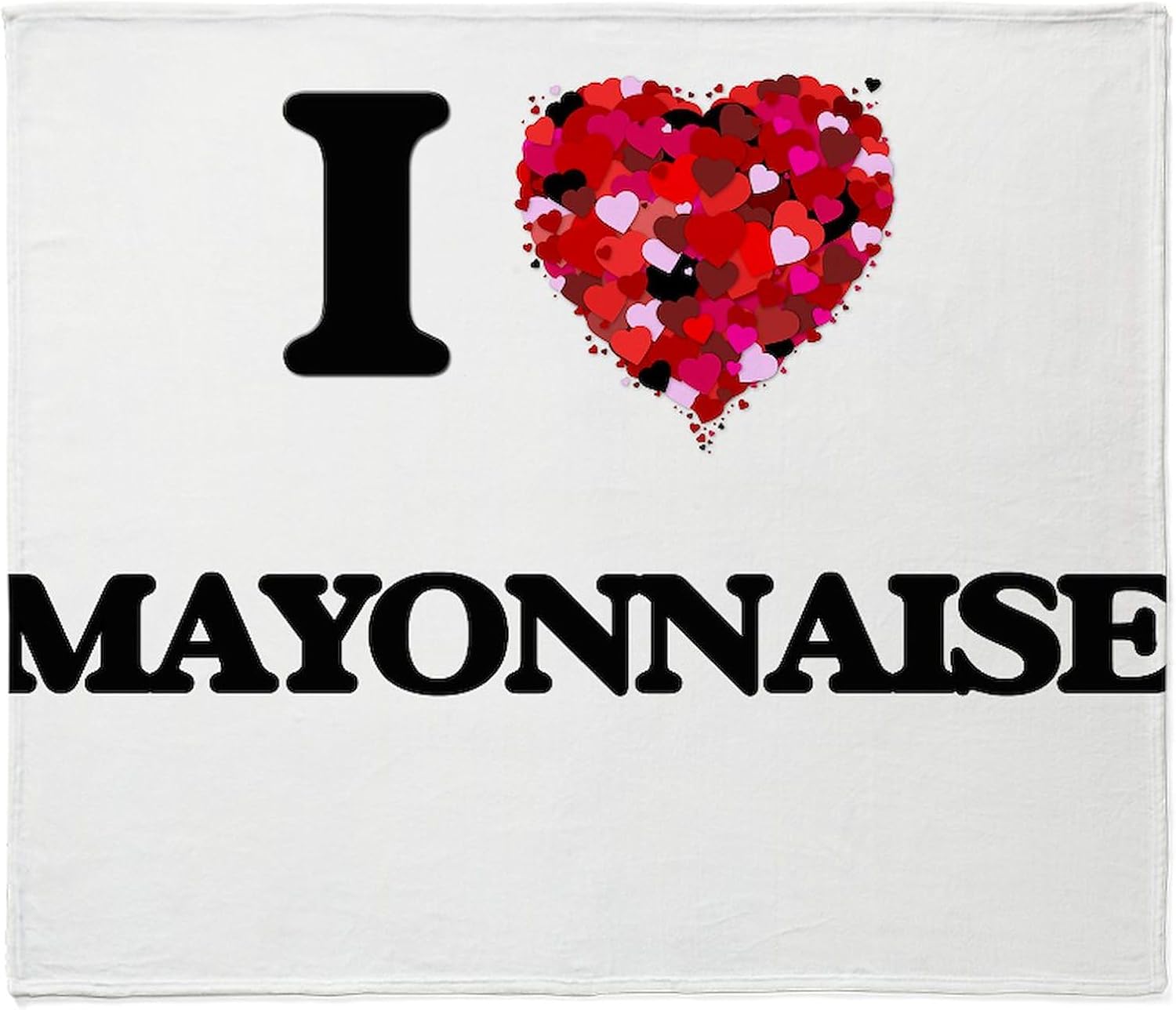 CafePress I Love Mayonnaise Throw Blanket Super Soft Fleece Plush Throw Blanket, 60"x50"